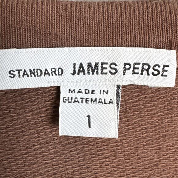 Standard James Perse Women's Fleece Crew Neck Sweatshirt Dress Brown Size 1 US-S - Picture 7 of 7